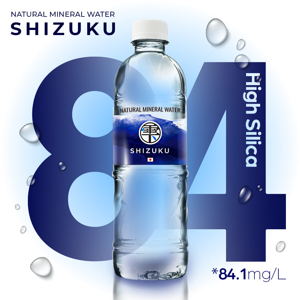 SHIZUKU - Premium High Silica Natural Mineral Water 500ml × 24 bottles